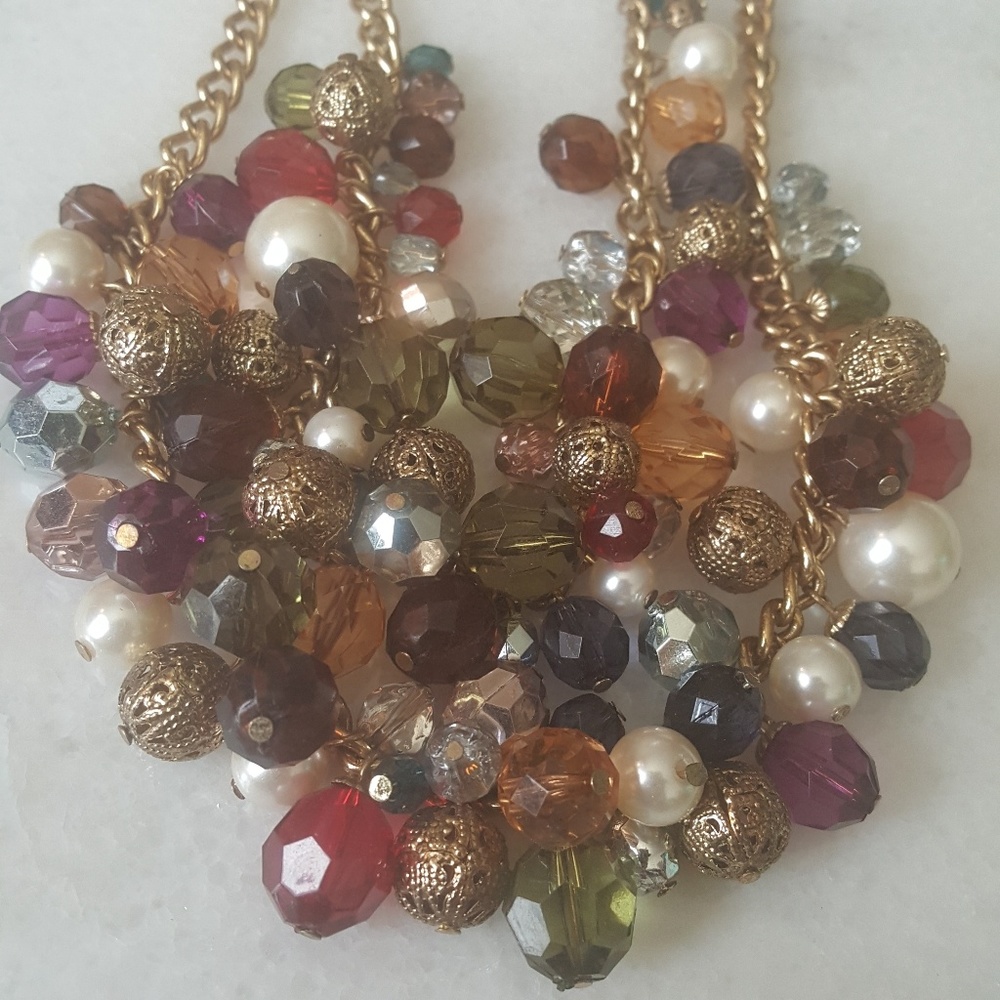 Double Layer Beaded Necklace - image 7